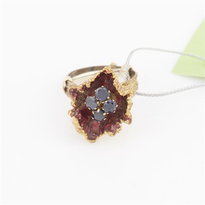 Lot 109 - Gold, Stone and Enamel Ring, 14K 5 dwt. all