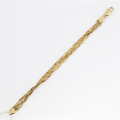 Lot 130 - Gold Flexible Bracelet, 18K 6 dwt., damaged