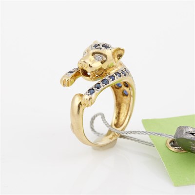 Lot 167 - Diamond and Stone Ring, 18K 4 dwt. all