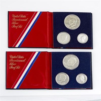 Lot 205 - Collection of 6 US Bicentennial Silver Coins:...