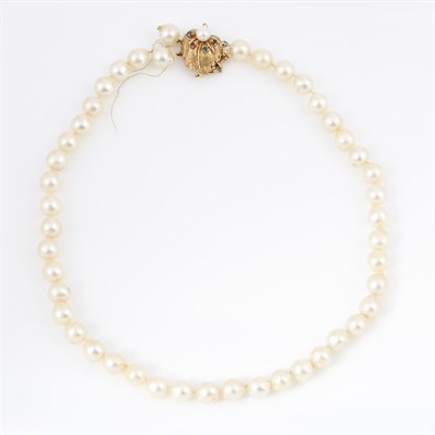 Lot 212 - Bead Necklace with Gold, Bead and Stone Clasp,...