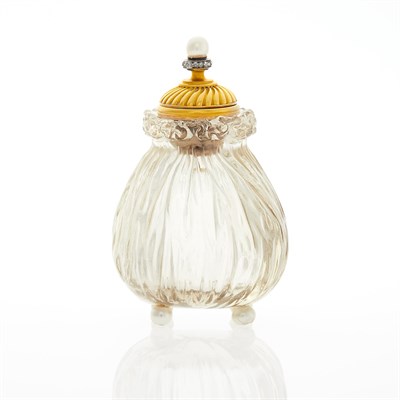 Lot 66 - Fabergé Jeweled Gold-Mounted Smoky Quartz...