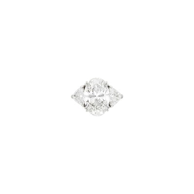 Lot 241 - Platinum and Diamond Ring, by Tiffany & Co.