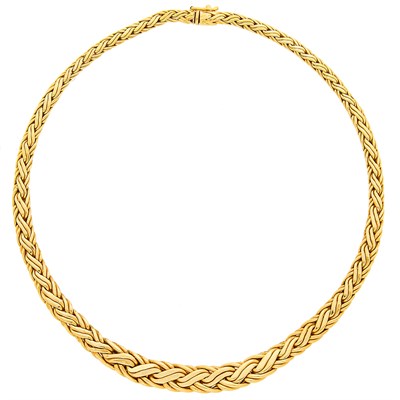 Lot 1251 - Tiffany & Co. Gold Braided Necklace