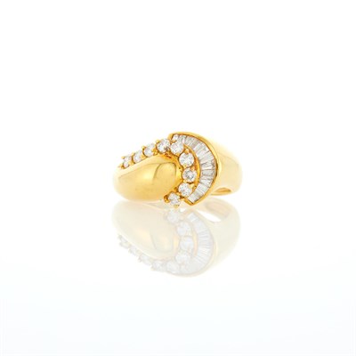 Lot 1062 - Gold and Diamond Ring