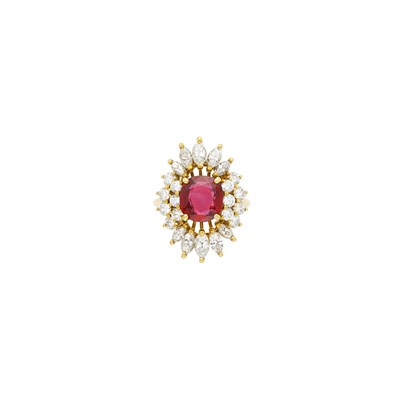 Lot 87 - Gold, Ruby and Diamond Ring