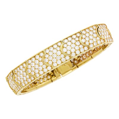 Lot 195 - Gold and Diamond Bracelet