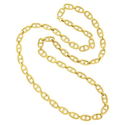 Lot 11 - Long Gold Nautical Link Chain Necklace
