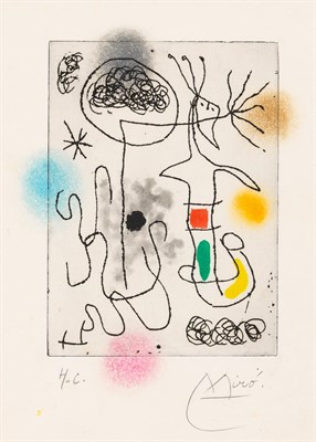Lot 107 - Joan Miró (1893-1983) MIDI LE TRÈFLE BLANC...