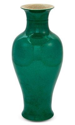 Lot 280 - A Chinese Apple Green Glazed Porcelain Vase