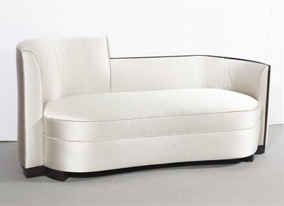 Lot 262 - Silk Upholstered Chaise Height 33 1/2 inches,...