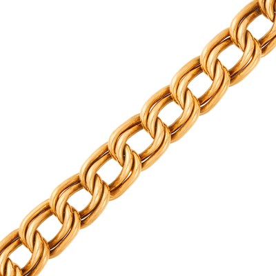 Lot 131 - Wide Gold Link Bracelet