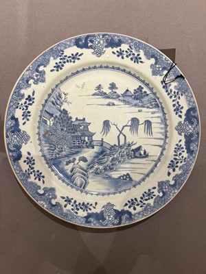Lot 62 - A Chinese Blue and White Export 'Nanking Cargo' Porcelain Charger