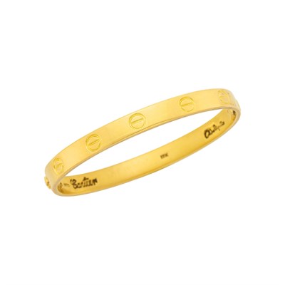 Lot 2 - Cartier, Aldo Cipullo Gold 'Love' Bangle Bracelet