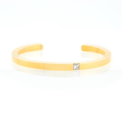 Lot 1057 - Richard Messina Gold and Diamond Cuff 'Quadrillion' Bangle Bracelet