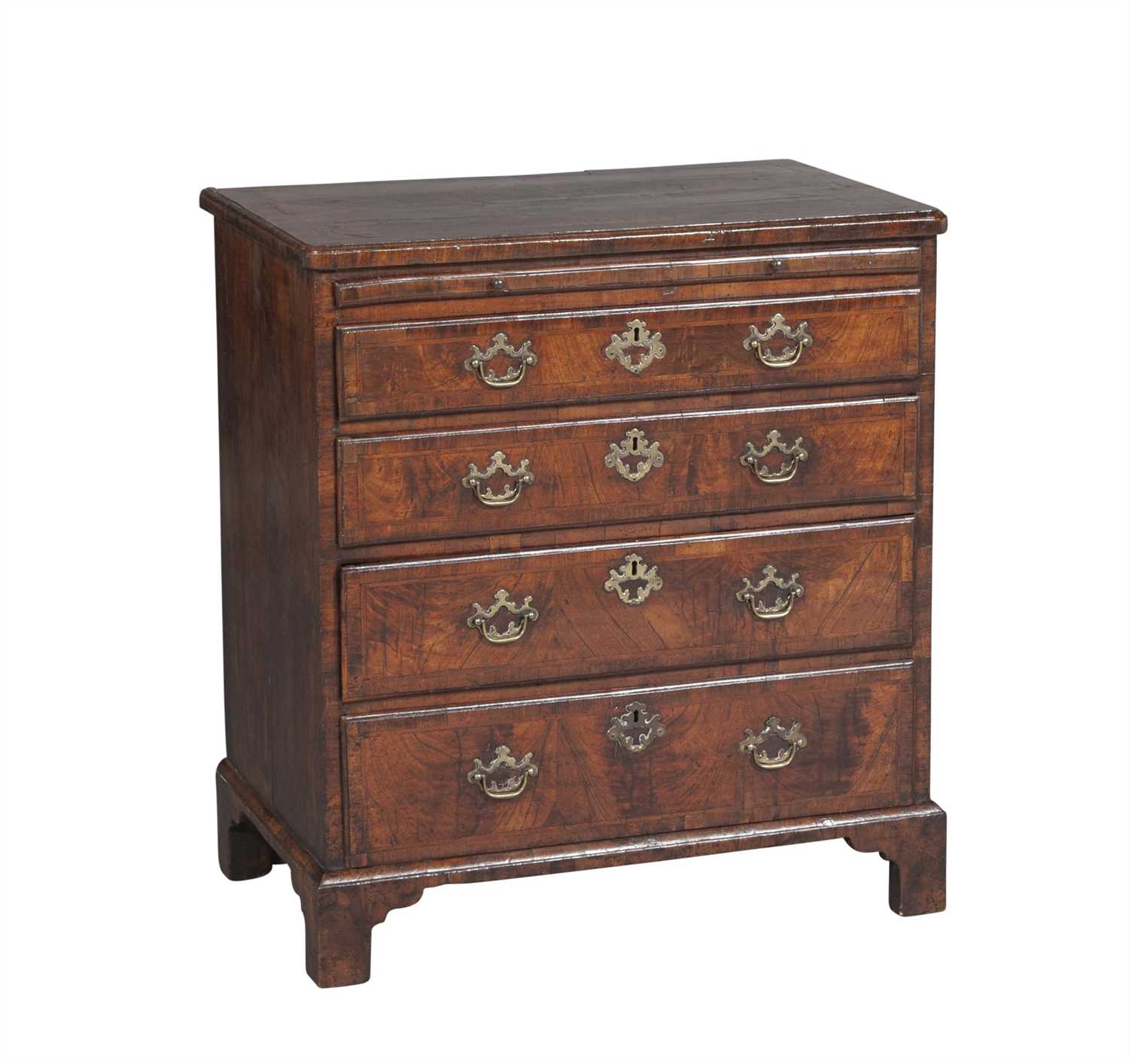 Lot 101 - George II Style Inlaid Walnut Bachelor's Chest