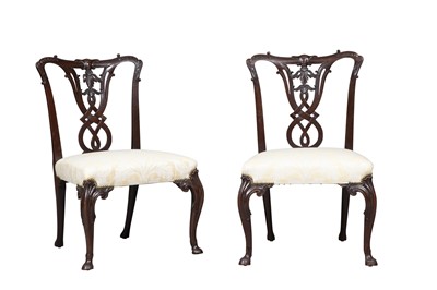 Lot 105 - Pair of George II Mahogany Side Chairs