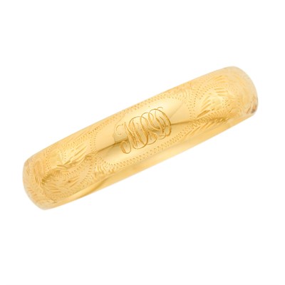 Lot 1177 - Gold Bangle Bracelet