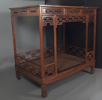 Lot 183 - A Chinese Hardwood Bed
