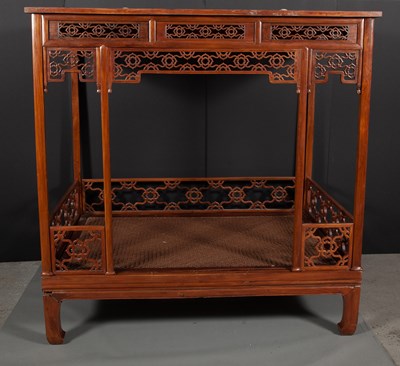 Lot 630 - A Chinese Hardwood Bed