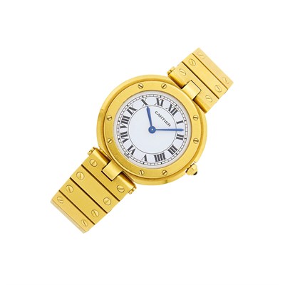 Lot 167 - Cartier Gold 'Santos' Wristwatch