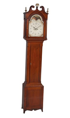 Lot 658 - Federal Walnut Tall Case Clock