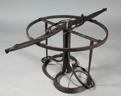 Lot 143 - Albert Paley Forged Steel and Slate Dining Table