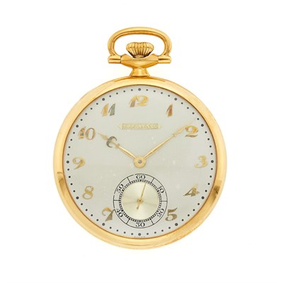 Lot 1260 - Tiffany & Co. Gold Open Face Pocket Watch
