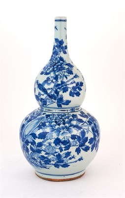 Lot 308B - A Chinese Blue and White Porcelain Double Gourd Vase