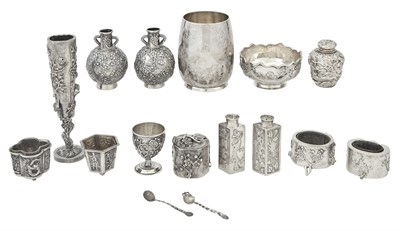 Lot 4 - Group of Chinese Export Silver Table Articles