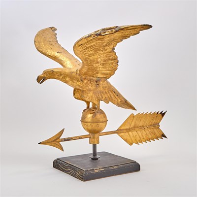 Lot 258 - Gilt Molded Copper Spreadwing Eagle Weathervane