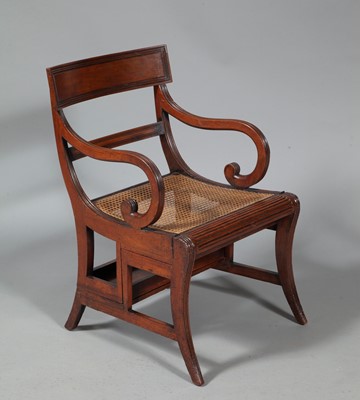 Lot 80 - Regency Mahogany Metamorphic Library Armchair, Formerly in the Rex Harrison Collection