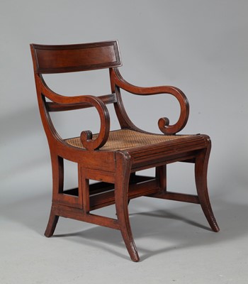 Lot 80 - Regency Mahogany Metamorphic Library Armchair, Formerly in the Rex Harrison Collection