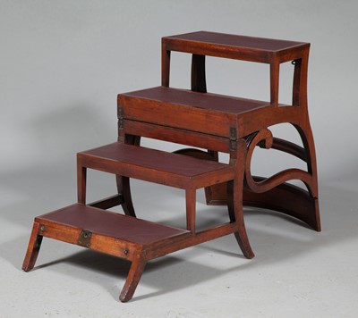 Lot 80 - Regency Mahogany Metamorphic Library Armchair, Formerly in the Rex Harrison Collection