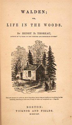 Lot 144 - THOREAU, HENRY DAVID Walden; or, Life in the...
