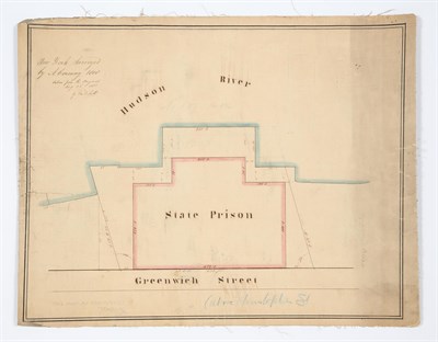 Lot 101 - A plan of Newgate Prison in New York in 1821