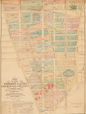 Lot 61 - John Bute Holmes' 1872 map of Manhattan from 26th from 43rd streets