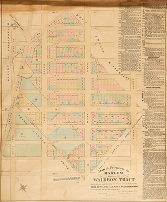 Lot 271 - Map of East Harlem mentioning the Roosevelts