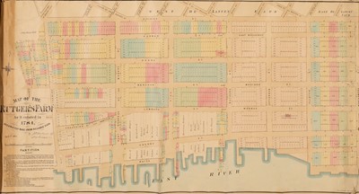 Lot 269 - A lithographed map of the Rutgers Farm as it existed in 1784