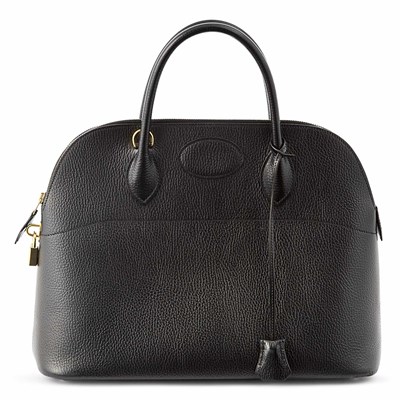 Lot 183 - Hermès Black Leather 'Bolide 35' Bag