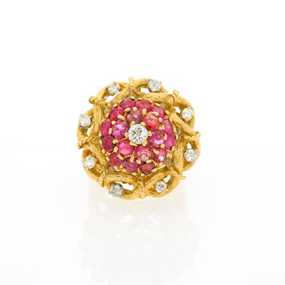 Lot 1137 - Gold, Ruby and Diamond Ring