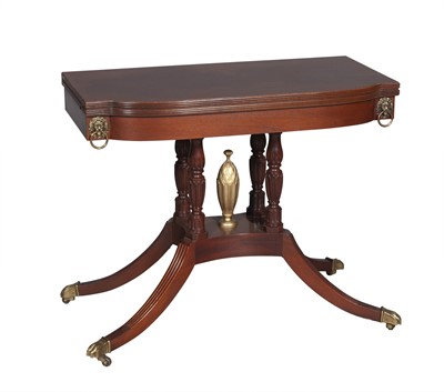 Lot 132 - Classical Style Mahogany Fold-Over Card Table