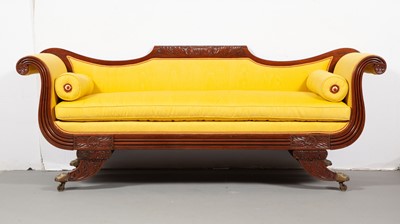 Lot 72 - Classical Carved Mahogany Sofa