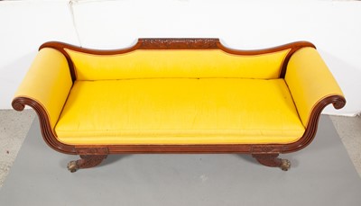 Lot 72 - Classical Carved Mahogany Sofa