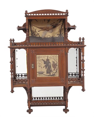 Lot 220 - Aesthetic Movement Mahogany Mirror and Painted...