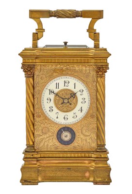 Lot 264 - French Gilt-Bronze and Enamel Carriage Clock...