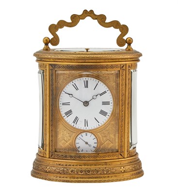 Lot 265 - French Gilt-Bronze Carriage Clock Late 19th...