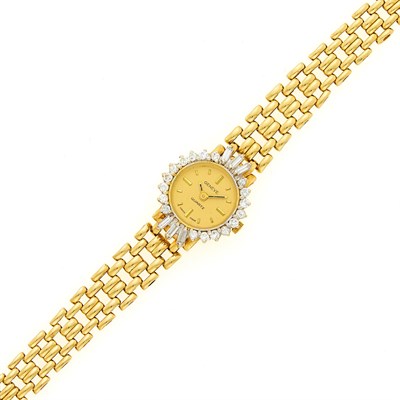 Lot 1288 - Gold and Diamond Wristwatch