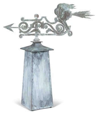 Lot 255 - Molded Copper and Zinc North Wind Weathervane