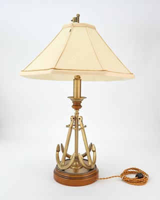 Lot 97 - Brass Anchor-Form Table Lamp